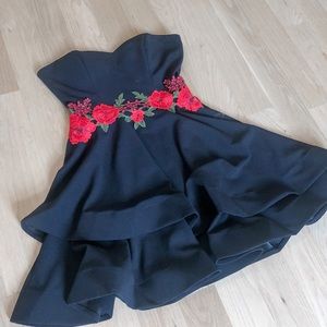 strapless formal dress
